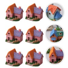  6 Pcs Miniature Houses Garden