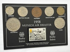 Manchester United Man Utd Munich Air Crash Disaster Duncan Edwards Coin Set 1958