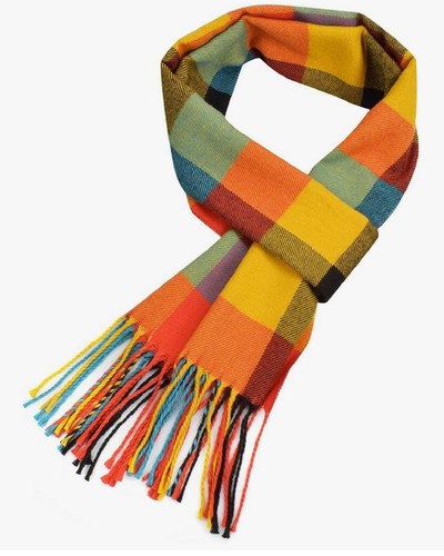 Ladies rainbow scarf tartan - ladies,