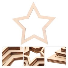 18 Pcs Wood Hoop Craft Star