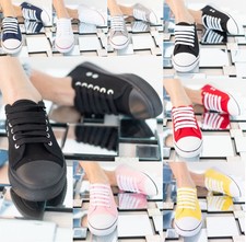 WOMENS LADIES FLAT LACE UP