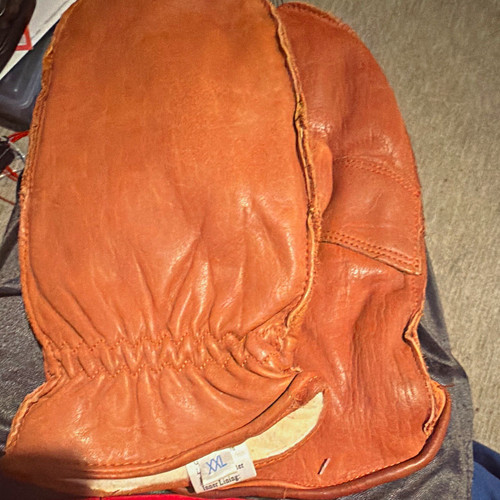 Men bison leather - leather, mittens