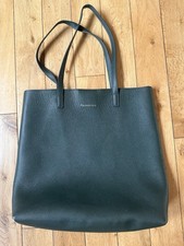 Dark green Leather Shopper Bag