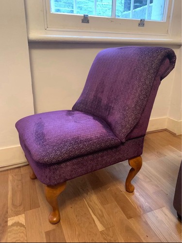 Small velvet bedroom chair - chair,