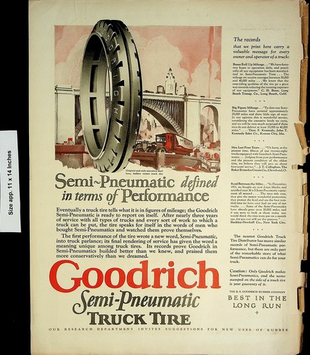 1924 goodrich truck tire - goodrich,