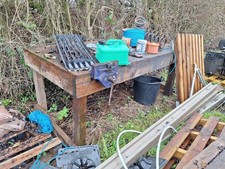 Large Wooden Workbench with