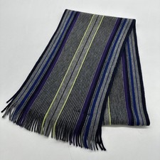 Paul Smith Scarf Lambswool Signature Stripe Tassle t4101