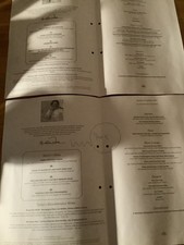 2 X P&O MENU'S FROM MARCO PIERRE WHITE RESTAURANT, SIGNED EXC.COND.