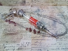 large Gothic Medieval Syringe Vial Necklace With Fake Resin Blood Halloween