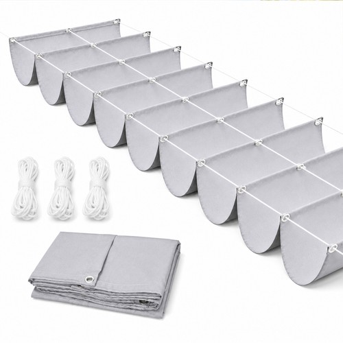 Retractable wave sun shade - wave,