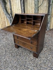 Vintage Carved Oak Bureau Art