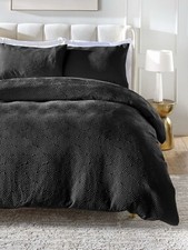 Black Embossed Geometric