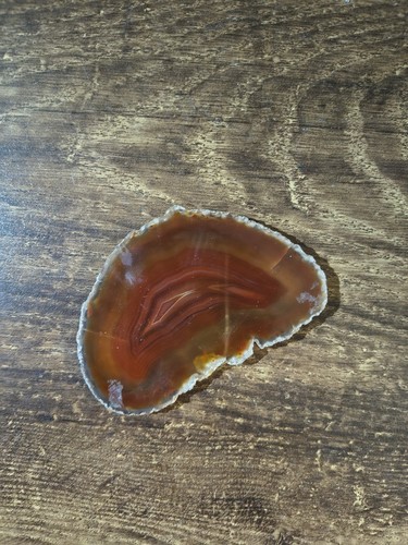 Natural orange banded agate - orange,