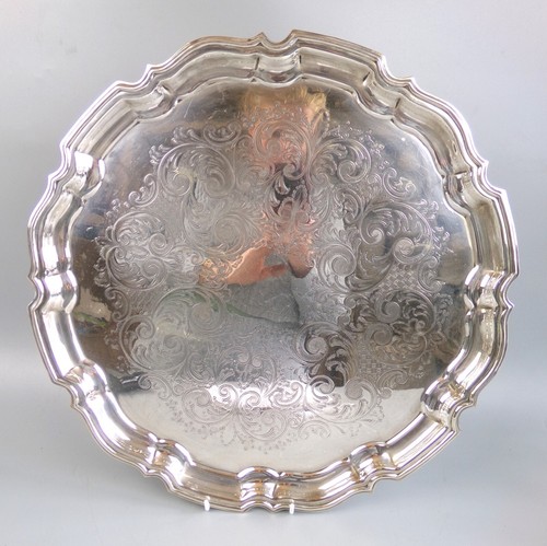 Silver plated tray salver - tray,