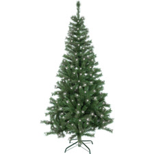 Christmas Tree Artificial 4/5/6/7ft Deluxe With USB LED Remote Lights and Stand