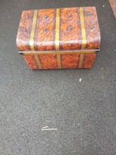 vintage metal  trunk suitcase