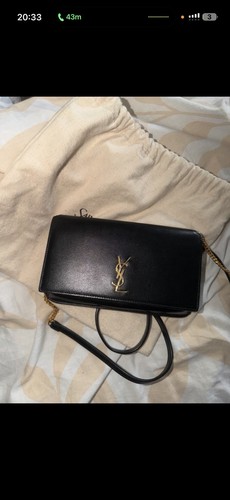 Ysl cassandre black leather - black,
