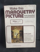 Atlas Craft Vintage Marquetry Kit Wood Veneer DIY Woodworking Picture Craft
