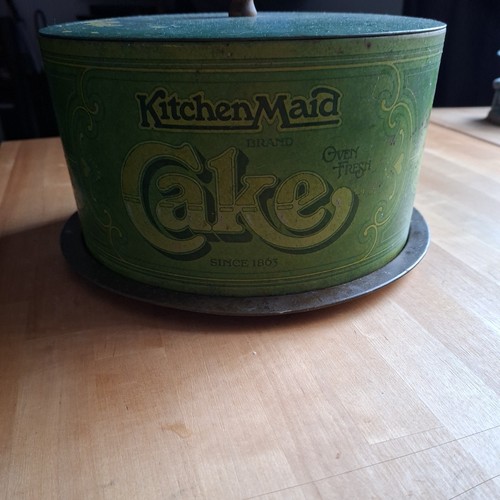 Vtg 1978 kitchen maid tin - 1978, cake