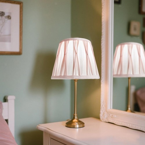 Fabric lampshade table lamp - table,