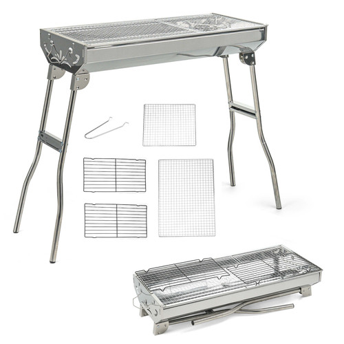 Folding bbq charcoal barbecue - folding,