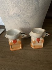 A Pair Of Vintage Lustre Ware Stylised Horse Egg Cups Very rare