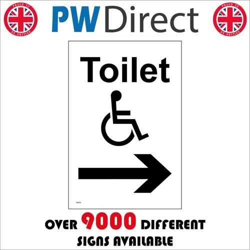 Sign disabled toilet - disabled, right
