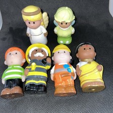 ELC Happyland play figures, Angel, Fairy, Fireman, Workman, Boy, Indian Woman