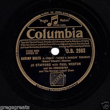 1952 JO STAFFORD 78 SHRIMP