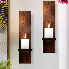 Set of 2 Rustic Wooden Wall
