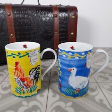 Dunoon Paysan Ducks & Cockerel Hen Mugs