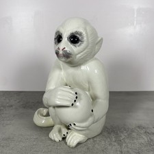 Vintage Porcelain White Capuchin Monkey  Seen at Elvis Presley's Graceland ITALY
