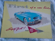 MG Series MGA range brochure Sep 1956 UK market ref 5667