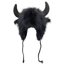 Bison Hat Plush Earflap Hat