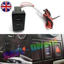 VW T4 USB Charger RED Dual Dash Blank Rocker Switches 2 Port Socket DC 12V LUPO