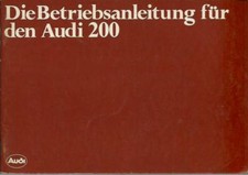Audi 200 C2 Owners Manual 1979
