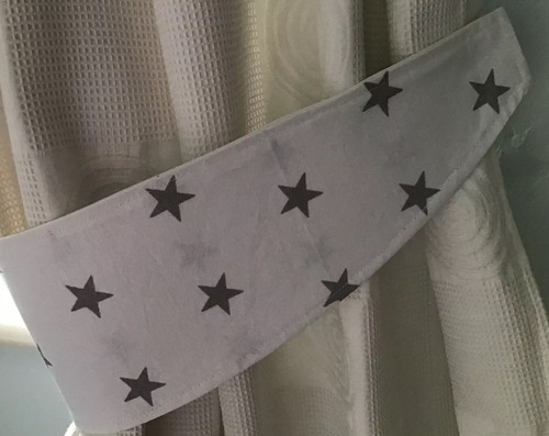 White grey star fabric - grey,