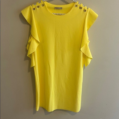 Zara yellow ruffled cold - yellow,