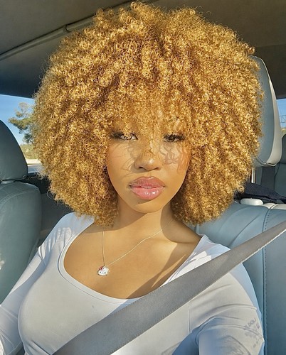 Soft afro kinky golden - golden, blonde