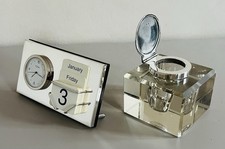 Solid Silver Calendar Clock &