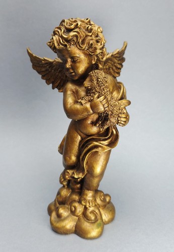 Resin cherub angel - cherub, lamb