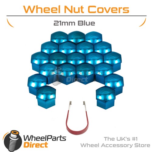 Blue wheel nut - wheel, covers