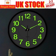 Large 12" Luminous Wall Clock
