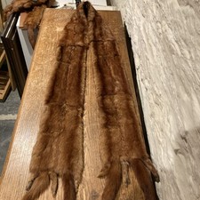 Vintage Mink Stole Wrap Scarf
