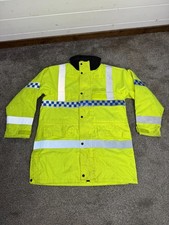 Hi Vis Waterproof Lined Coat Riding Dog Handler Police Security Work Jacket