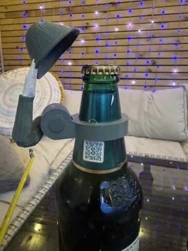Beer bottle army helmet topper - army,