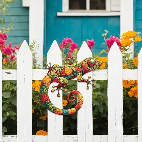 Gecko metal wall art decor - wall,