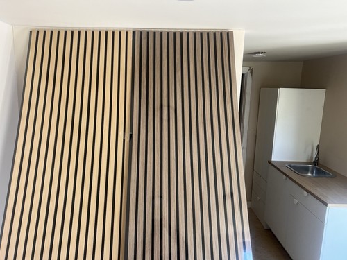Acoustic wooden wall - wooden,