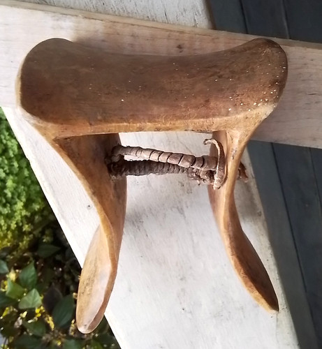 Vintage african wood - african, pillow/