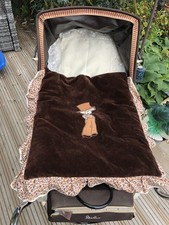 Vintage Dolls Pram Quilt Velour 
